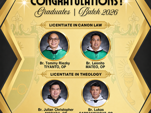 Twelve Dominican Student-Brothers Graduate from UST Ecclesiastical Faculties