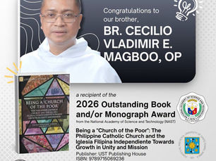 Br. Magboo, OP, Receives Prestigious NAST Book Award