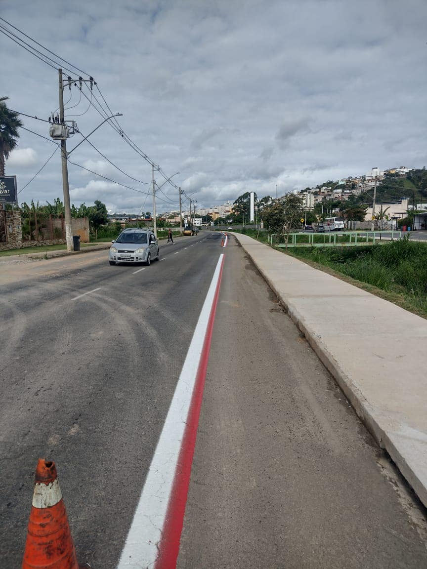 Foto: Ciclofaixa da Via São Pedro - Divulgação/PJF