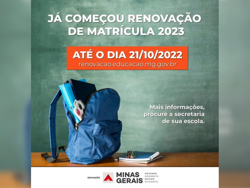 Começa renovação de matrícula da rede pública estadual de ensino para 2023