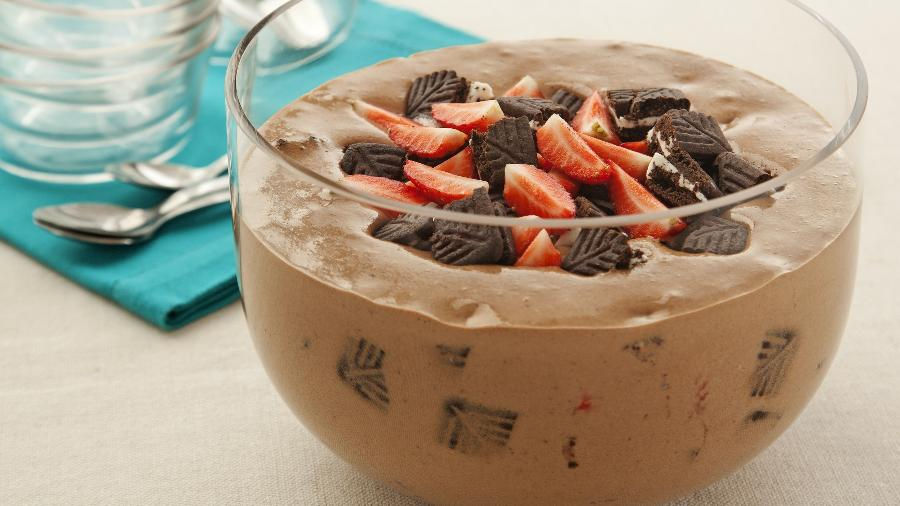 Estrogonofe de Chocolate com Morango