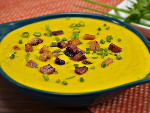 Creme de Abóbora com Bacon