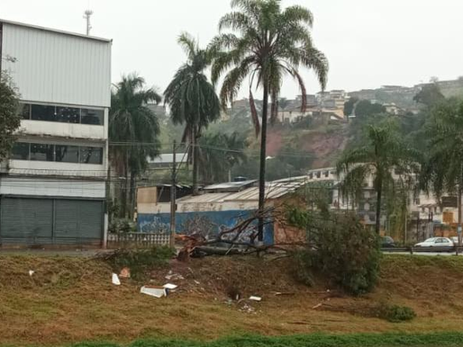 Chuva forte provoca rajadas de vento e falta de energia em Juiz de Fora