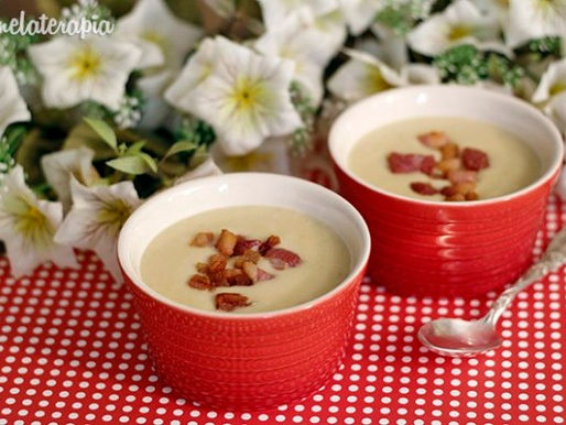 Creme de Alho-poró com Batatas e Bacon