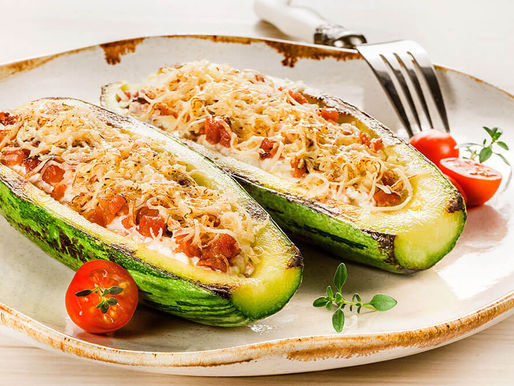 Abobrinha Recheada com Bacon