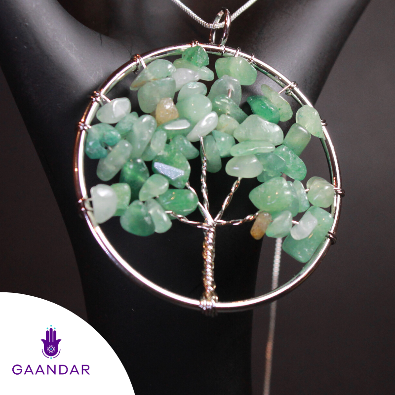 Miniatura: Dije Árbol de la Vida con Cuarzos