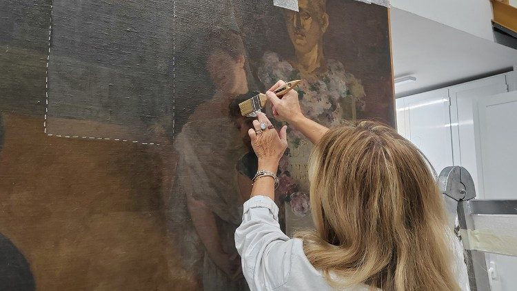 Foto: Divulgação/Vatican News/Laboratório de Restauração de Pinturas e Materiais de Madeira dos Museus Vaticanos