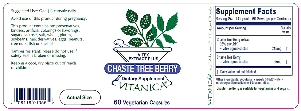 Thumbnail: Chaste Tree Berry 60 vegcaps