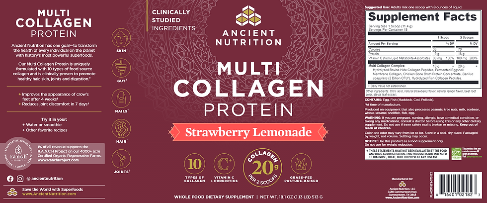 Thumbnail: Multi Collagen Protein Straw-Lem 45 serv