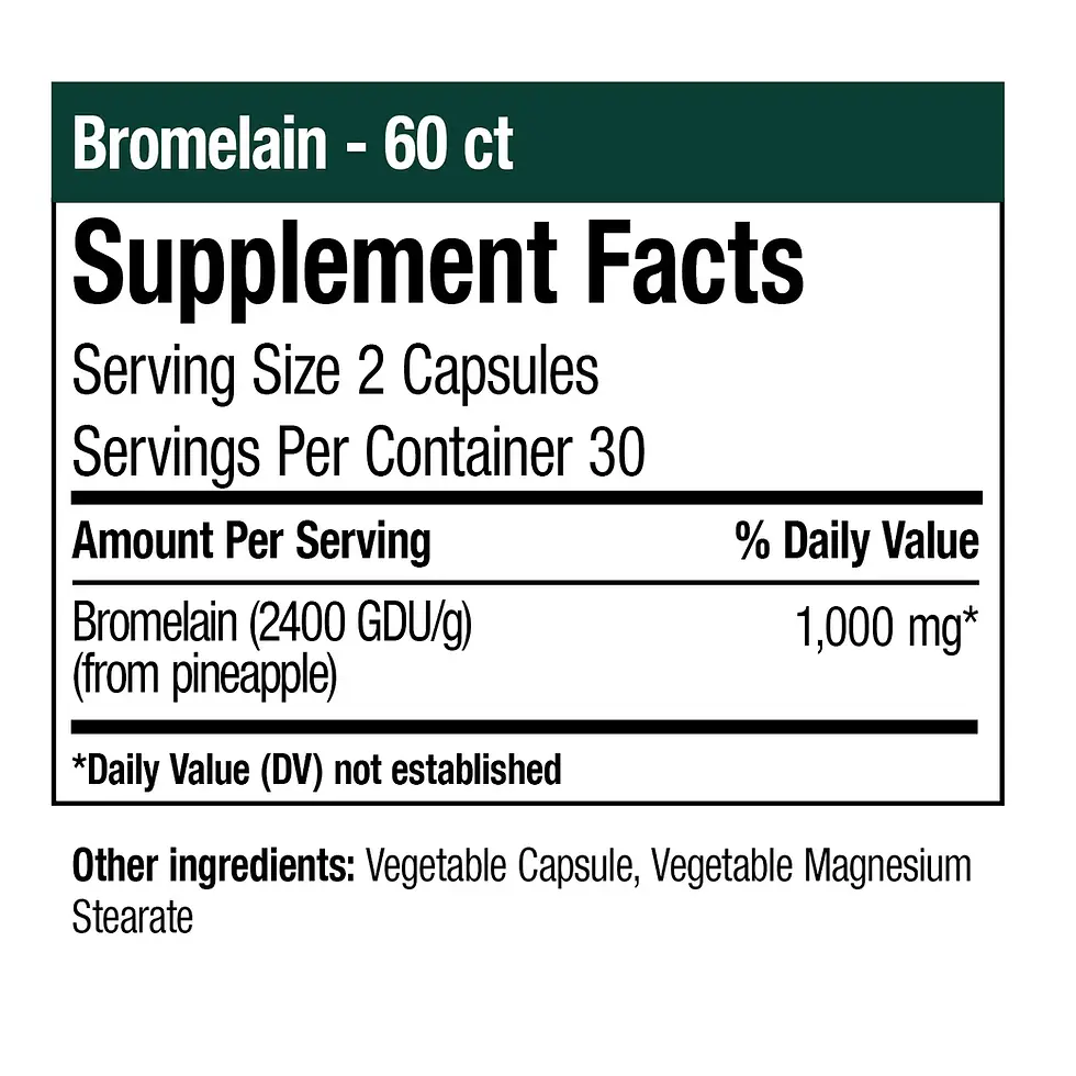 Thumbnail: Bromelain - 60 Vegetable Capsules