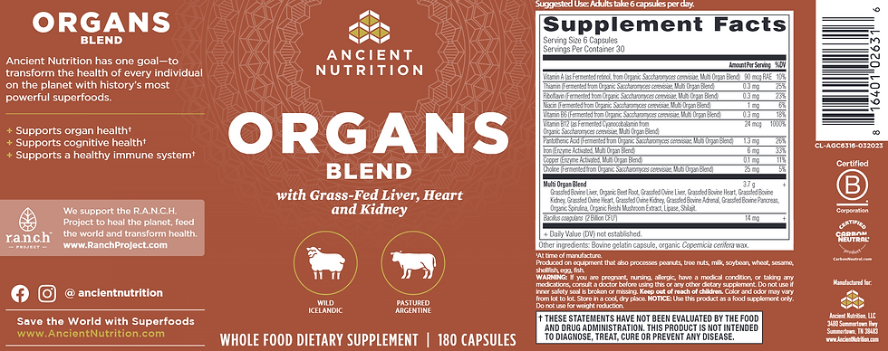 Thumbnail: Organs Blend 180 caps