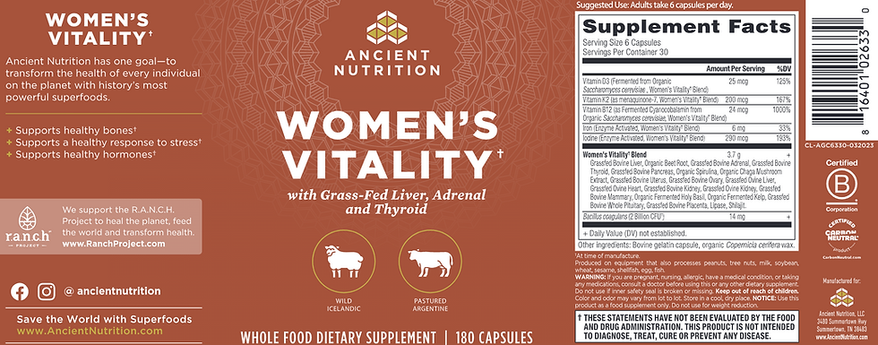 Thumbnail: Women's Vitality 180 caps