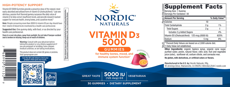 Thumbnail: Vitamin D3 5000 Gummies 30 ct