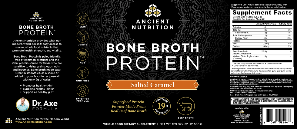 Thumbnail: Bone Broth Prot Beef Salt Car 20 serv