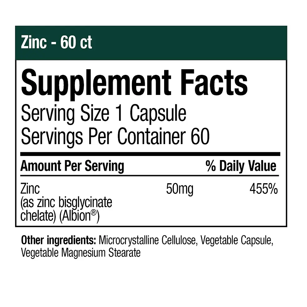 Thumbnail: Zinc - 60 Vegetable Capsules