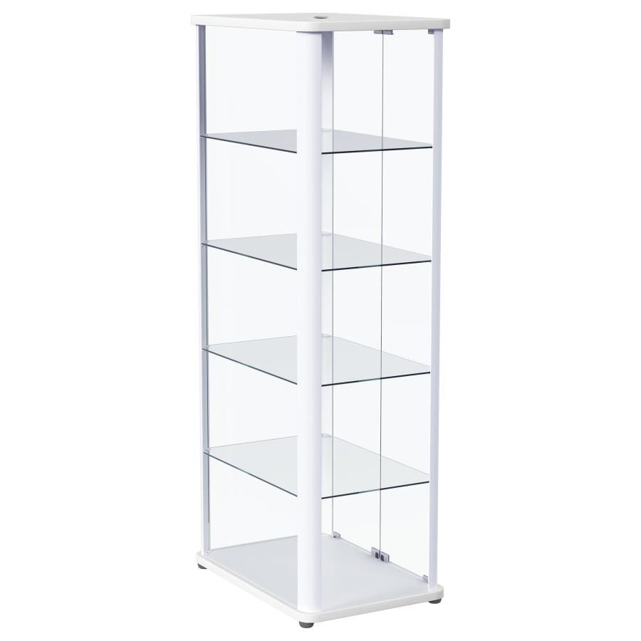 Thumbnail: Aero 5-shelf Display Curio Cabinet with LED Lighting White