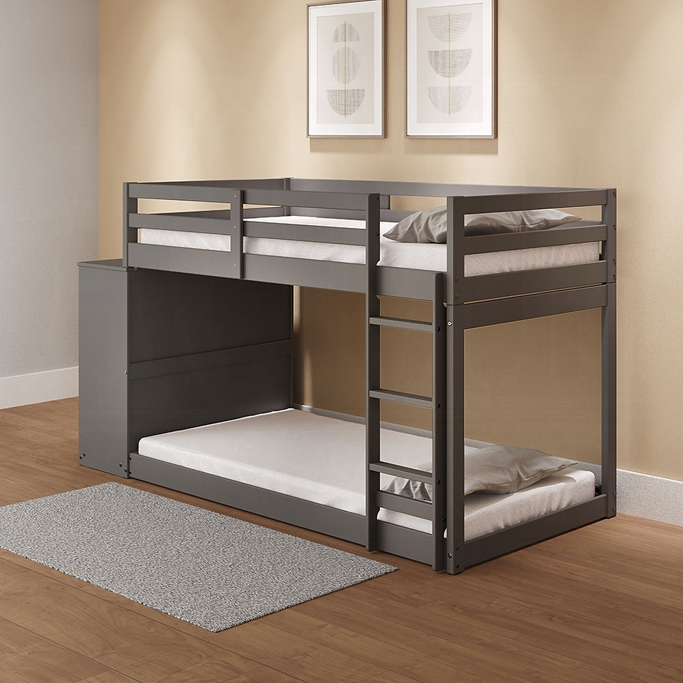 Thumbnail: Gaston Twin/Twin Bunk Bed w| Drawers + Mattresses