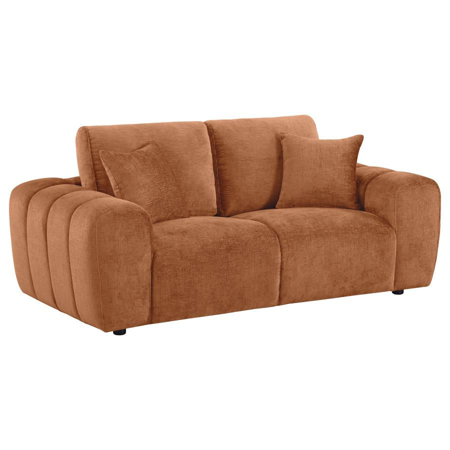 Thumbnail: Burnett 2pc Chenille Upholstered Sofa Set