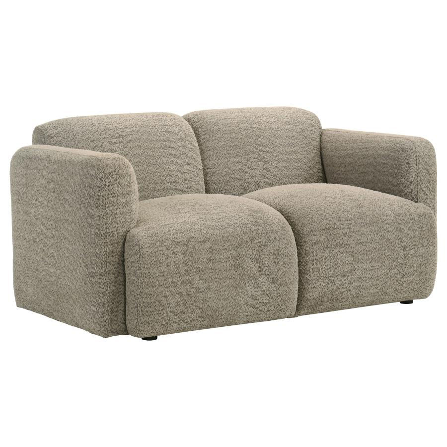 Thumbnail: Dorset 3pc Upholstered Round Track Arm Sofa Set Brown