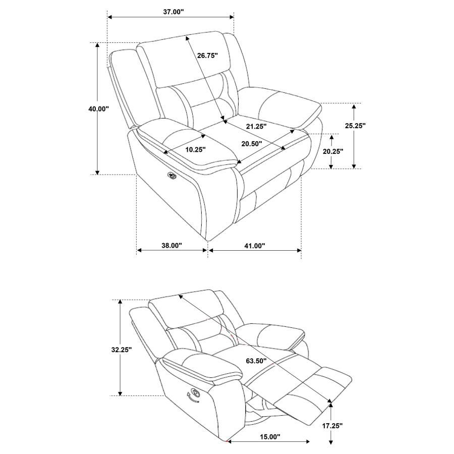 Thumbnail: Greer 3-piece Upholstered Reclining Sofa Set Taupe