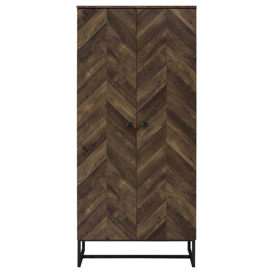 Thumbnail: Carolyn 2-door Engineered Wood Accent Cabinet Rustic Oak