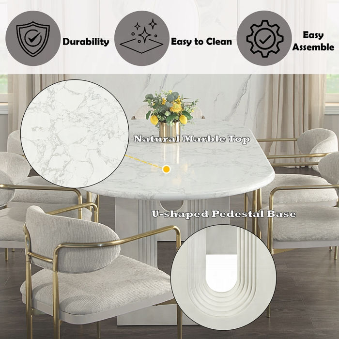 Thumbnail: Zayn Marble Dining Table