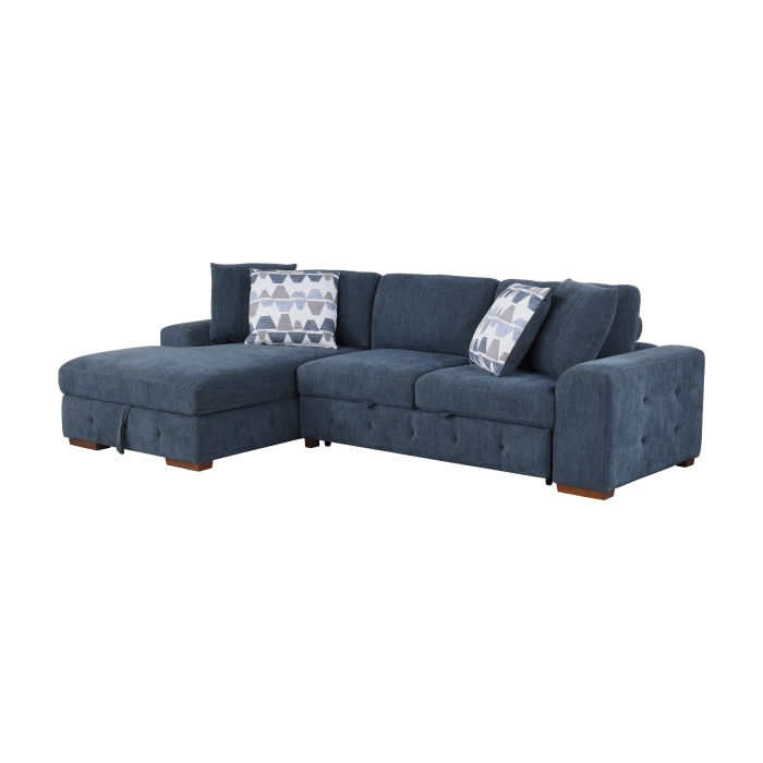 Thumbnail: Raife 2pc Sectional with Left Chaise - Blue