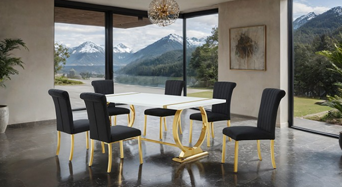 Thumbnail: Holbaek 5pc 80" Dining Table Set
