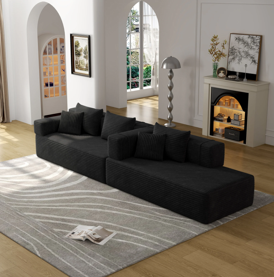 2-Piece Flannel Sofa/Sectional