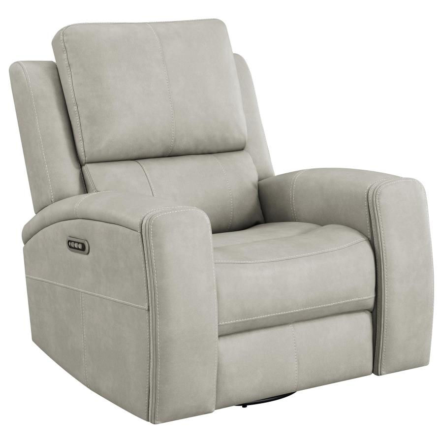 Thumbnail: Brickston Triple Power Swivel Glider Recliner Grey