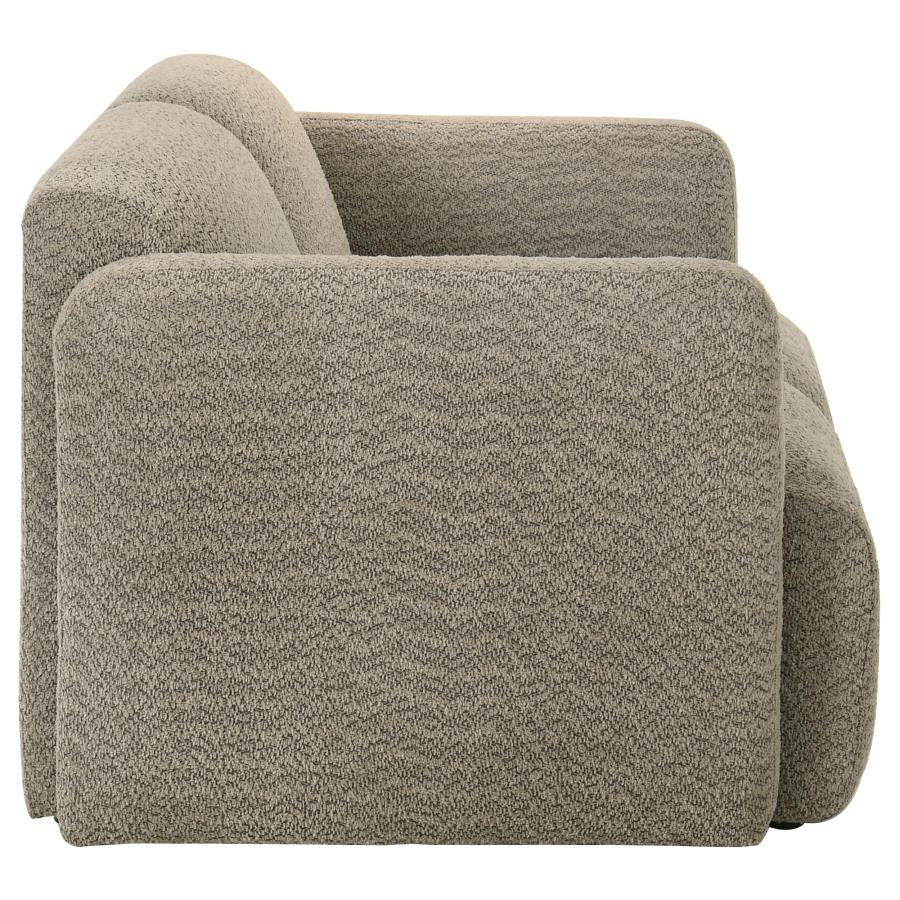 Thumbnail: Dorset 2pc Upholstered Round Track Arm Sofa Set Brown