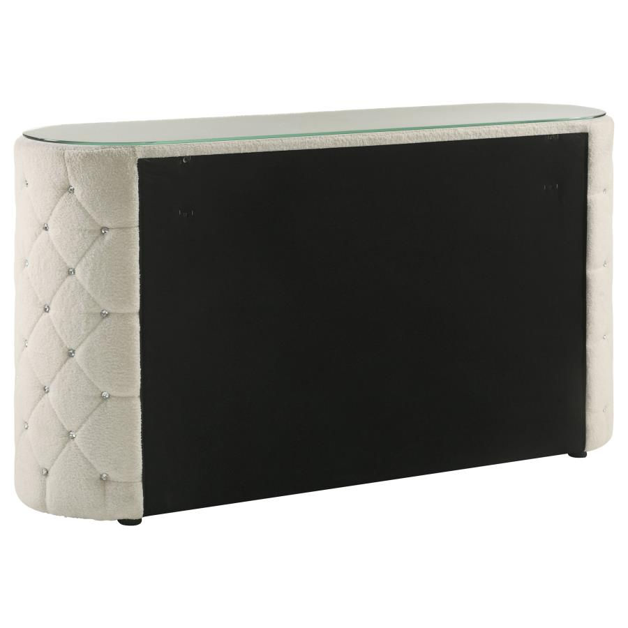 Thumbnail: Sonya 4-piece Upholstered Eastern King Bedroom Set Ivory