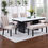 Thumbnail: 6pc Dining Set w| Faux Marble Table-Top