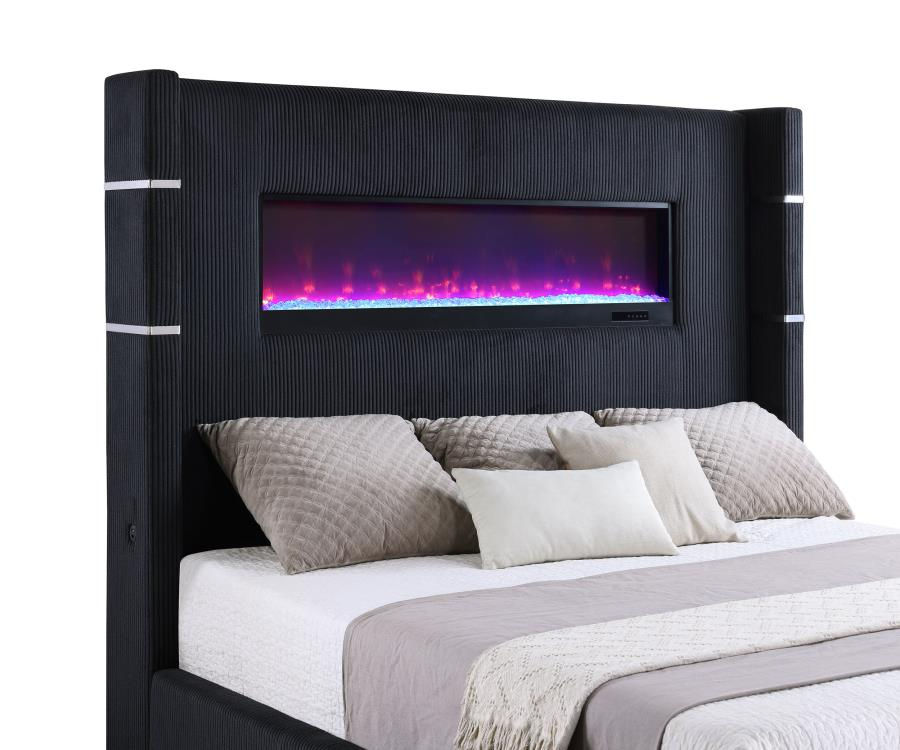 Thumbnail: Tisdall Upholstered Cal King Flame Visualizer Bed