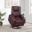Thumbnail: Armstrong Upholstered Power Lift Massage Recliner — Wine
