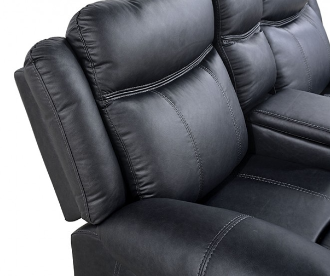Thumbnail: Agata Sofa & Loveseat (Manual) -Black