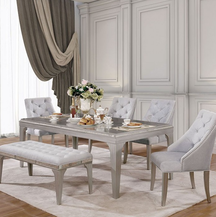 Thumbnail: Diocles 6pc Dining Table Set w| Bench