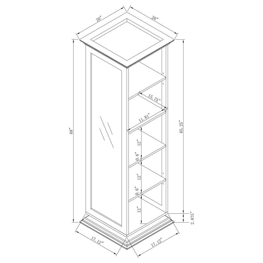 Thumbnail: Robinsons Swivel Accent Cabinet with Cork Board Black