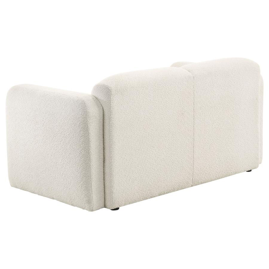 Thumbnail: Dorset 2pc Upholstered Round Track Arm Sofa Set White