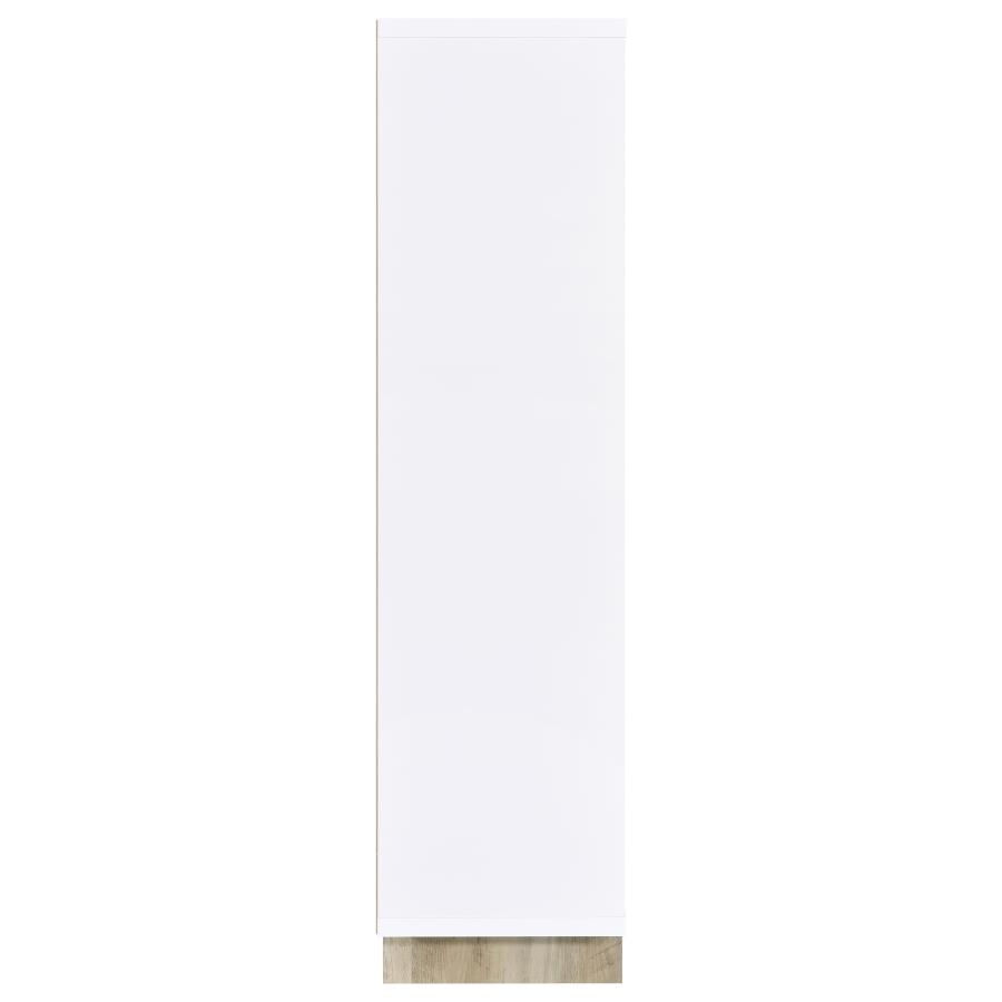 Thumbnail: Dalton 65-inch 6-shelf Bookcase White and Distressed Pine