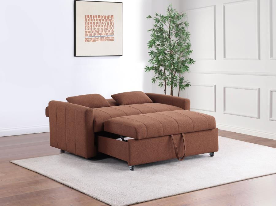 Thumbnail: Portland Boucle Upholstered Sleeper Sofa Bed