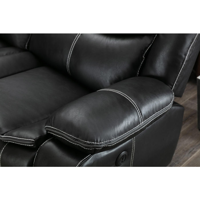 Thumbnail: Faux Leather Modular Sectional Sofa w/ Power & USB