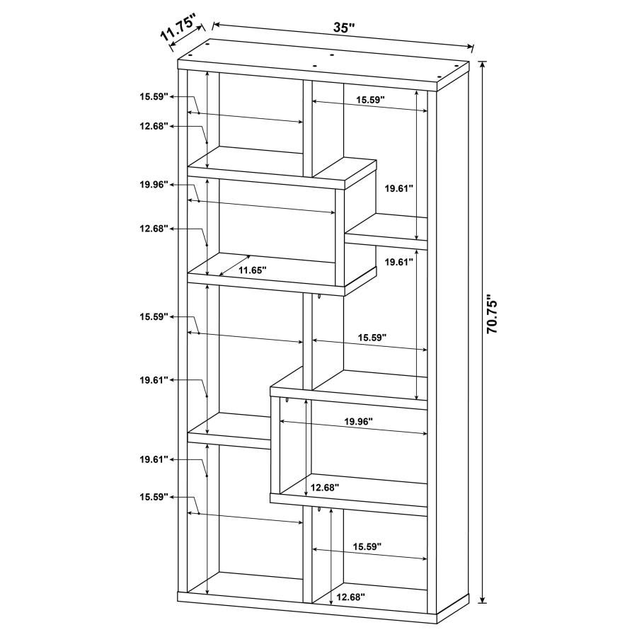 Thumbnail: Theo 71-inch 7-shelf Bookshelf