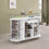 Thumbnail: Gideon Curved Glass Top Home Bar Cabinet White High Gloss