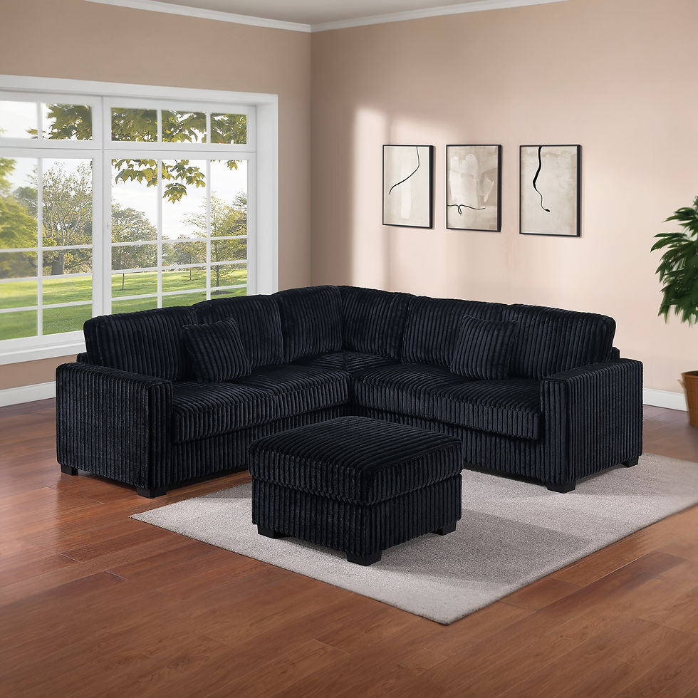 4-Piece Sectional + Cocktail Ottoman Set