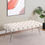 Thumbnail: Ella Upholstered Tufted Bench Stainless Steel Legs
