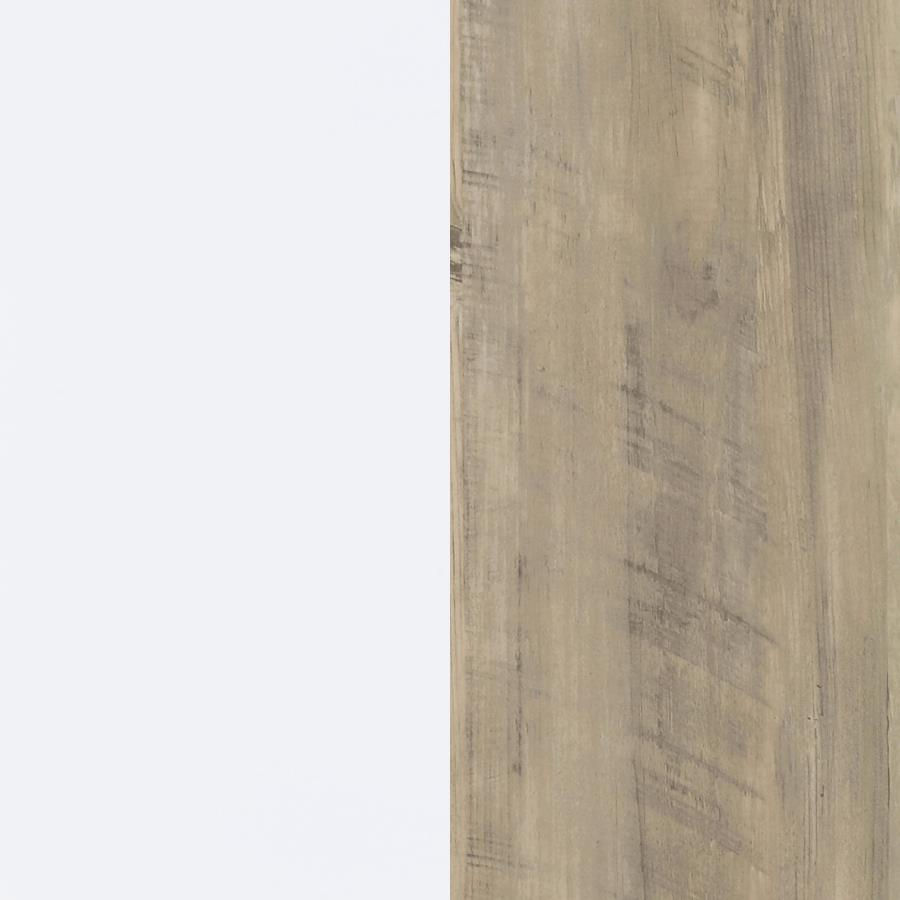 Thumbnail: Dalton 65-inch 6-shelf Bookcase White and Distressed Pine