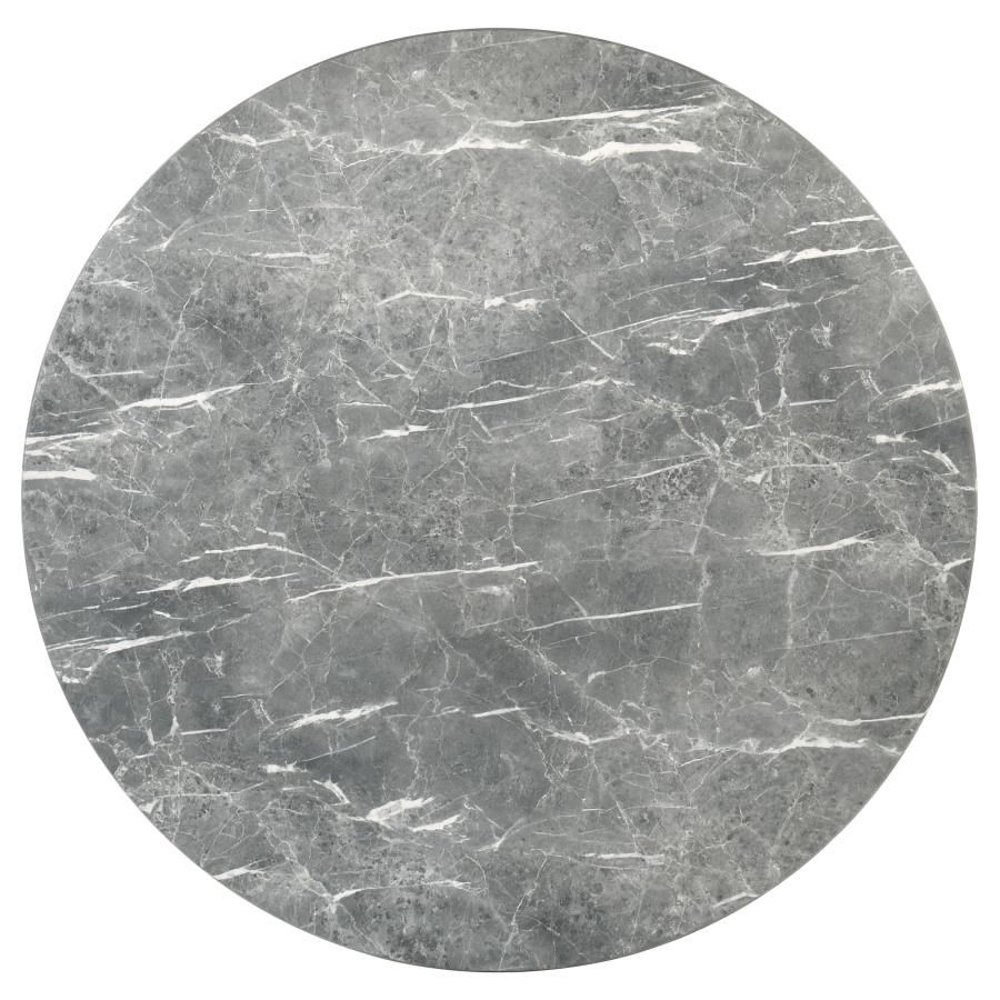 Thumbnail: Franklin 5pc Round Dining Table Set Grey and Dark Oak