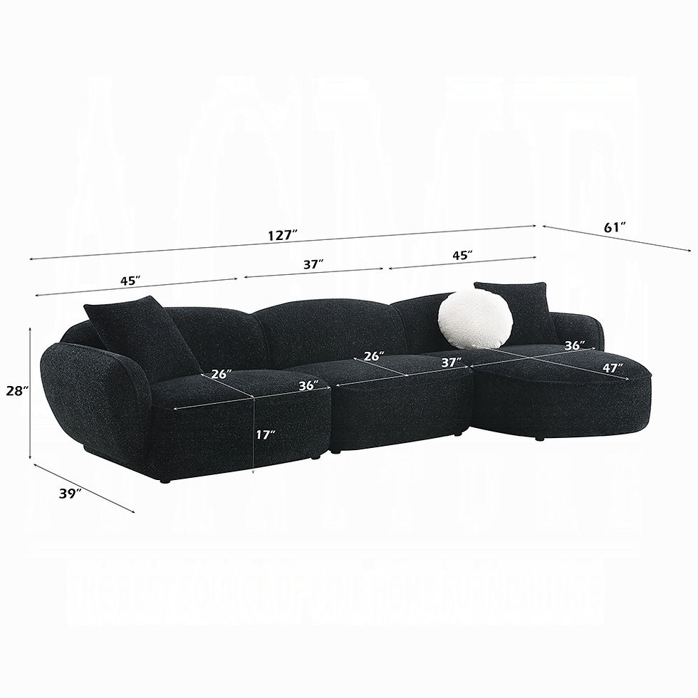 Thumbnail: Lucifer Sectional Sofa w/3 Pillows