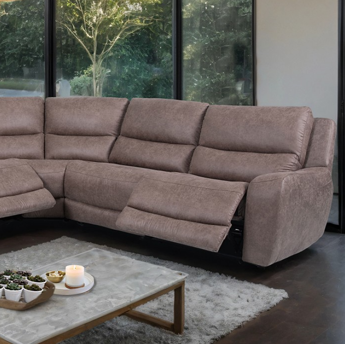 Thumbnail: Demetrius Power Sectional - Slate Brown